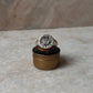 Sun Moon Engraved Signet 925 Sterling Silver Ring