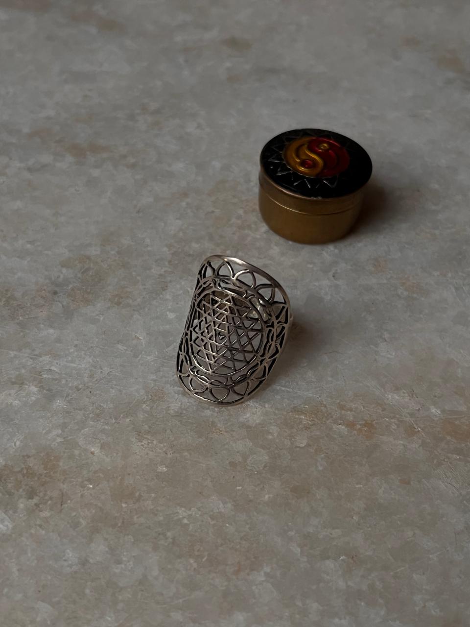 Shree Yantra 925 Sterling Silver Ring