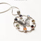 Seven Chakra Butterfly 925 Sterling Silver Pendant