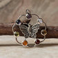Seven Chakra Butterfly 925 Sterling Silver Pendant