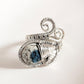 K2 Jasper Handcrafted Wire Wrap 925 Sterling Silver Adjustable Ring