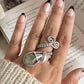 Golden Rutilated Quartz Wire 925 Sterling Silver Ring