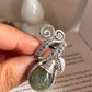 Golden Rutilated Quartz Wire 925 Sterling Silver Ring