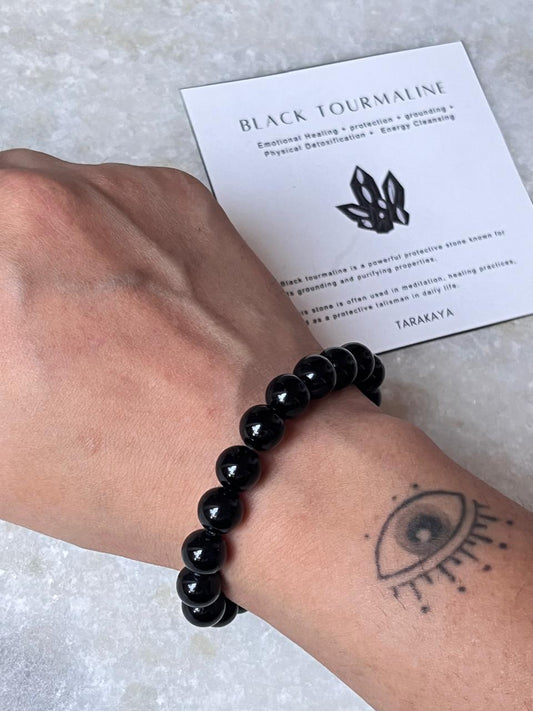 Black Tourmaline - Natural Crystal Bracelet 8MM