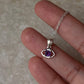 Amethyst Tiny Evil Eye 925 Sterling Silver Necklace