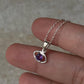 Amethyst Tiny Evil Eye 925 Sterling Silver Necklace