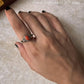 Natural Coral Boho Oval 925 Sterling Silver Ring