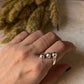 Fashionable Sterling Silver Ring with Three Bold Dots