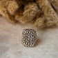 Statement Big Floral Rectangle 925 Silver Signet Ring  