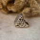 Elegant Rectangle Floral Engraved Signet Ring in 925 Silver  