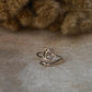 Lotus Cut Out Minimal Adjustable 925 Sterling Silver Ring