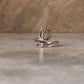 Lotus Cut Out Minimal Adjustable 925 Sterling Silver Ring