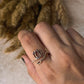 Lotus Cut Out Minimal Adjustable 925 Sterling Silver Ring