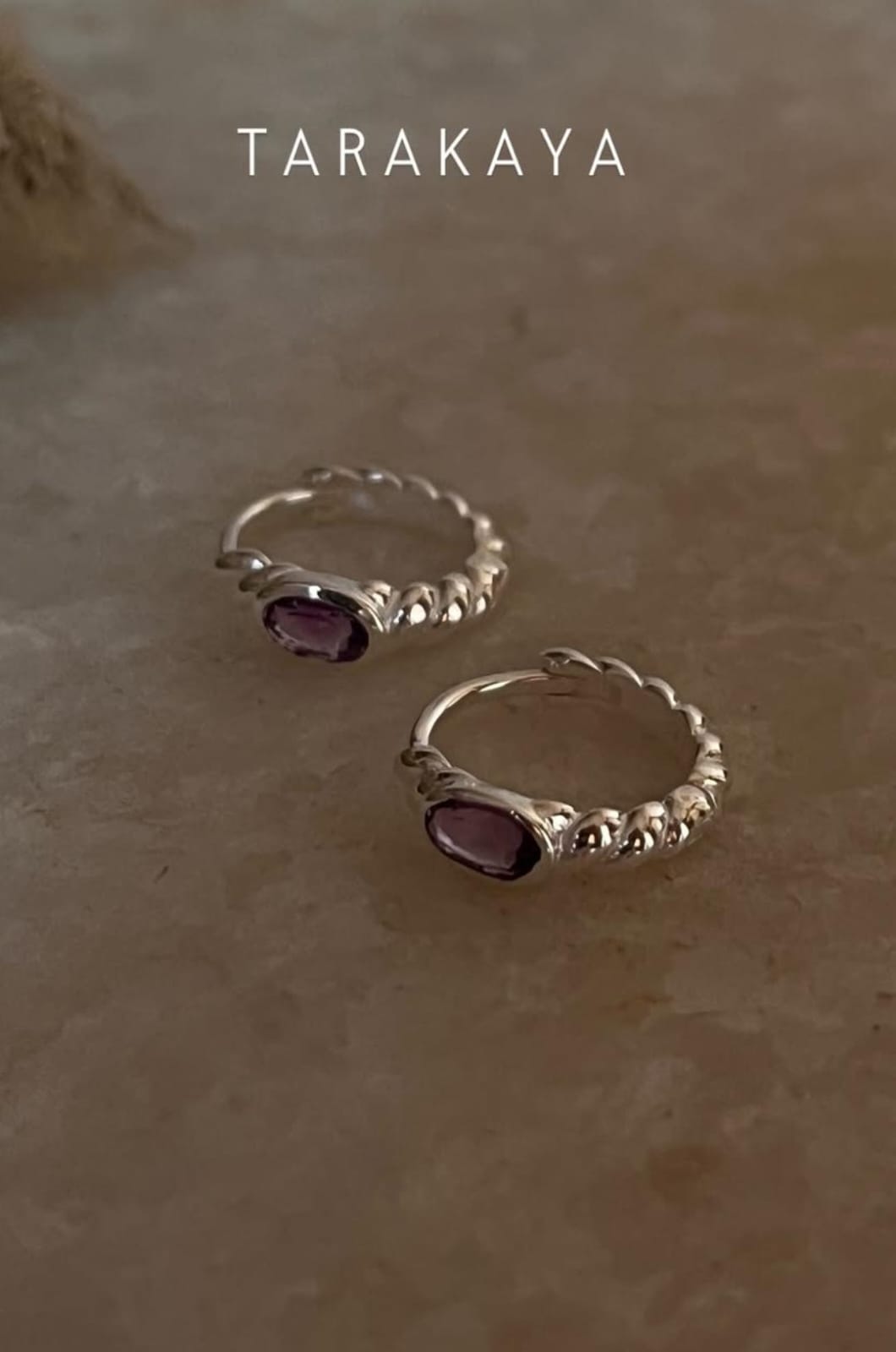 Silver Amethyst Croissant Huggies 925 Sterling Silver Earrings