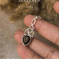 Black Onyx Trinity Knot 925 Sterling Silver Pendant  