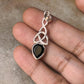 Black Onyx Celtic Knot Pendant in 925 Sterling Silver  