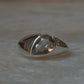 Handcrafted 925 Silver Green Amethyst Pear Hula Signet Ring