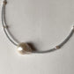 Baroque Pearl , Aquamarine & Fresh Water Pearls 925 Sterling Silver Choker Necklace
