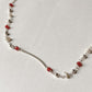 Red Onyx & Pearl Handcrafted 925 Sterling Silver Necklace
