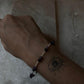 Elegant Black Onyx and Amethyst Gemstone Silver Beads Bracelet