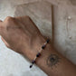 Natural Amethyst and Black Onyx 4mm Beaded Bracelet with Silver Balls  