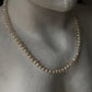 Freshwater Pearl 6mm 925 Sterling Silver Lock Necklace  