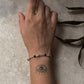 Handcrafted 4mm Crystal Bracelet with Onyx, Rose Quartz, and Silver Beads  