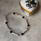 Natural Black Onyx and Rose Quartz 925 Silver Beaded Bracelet  