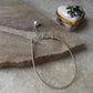 Plain Silver 2mm Beads with Freshwater Pearl Handcrafted 925 Sterling Silver Bracelet  