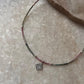 Handmade tribal choker necklace with multi tourmaline gemstones in 925 silver  