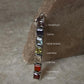 Seven Chakra Square Cut Statement 925 Sterling Silver Pendant