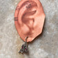 Handmade Teekona Ghungroo Bugadi Silver Ear Cuffs with Antique Look  