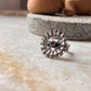 Ethnic Mandala Flower Design Kundan Sterling Silver Ring  