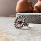 Artistic Mandala Flower Kundan Ring Handmade in 925 Silver