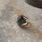 Larimar Oval Boho Statement 925 Sterling Silver Ring