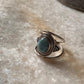Larimar Oval Boho Statement 925 Sterling Silver Ring