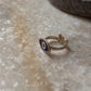 Evil eye Cz enamelled 925 Sterling Silver Adjustable Ring
