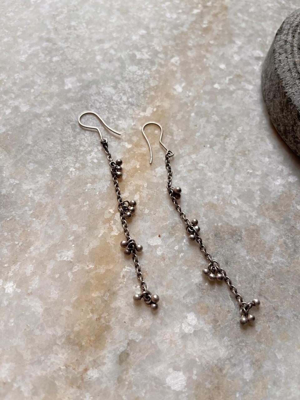 Antique Ghungroo 925 Sterling Silver Earrings