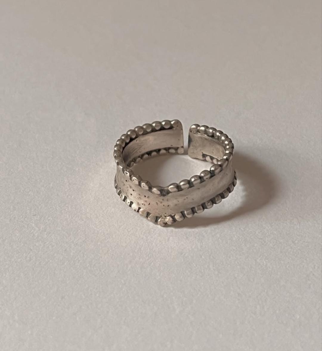 Antique Boho Double Rawa V 925 Sterling Silver Midi Finger Ring