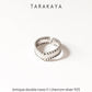Antique Double Rawa V Little Finger 925 Sterling Silver Ring  
