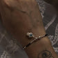 Black Spinel, Silver Ball, Hamsa Evil Eye Charm Nazariya 925 Sterling Silver Bracelet