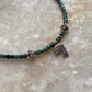 Copper Turquoise & Matsya / Fish Charm 925 Sterling Silver Boho Choker Necklace