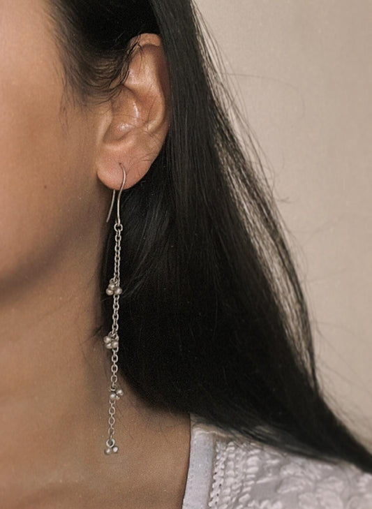 Antique Ghungroo 925 Sterling Silver Earrings
