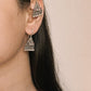 Antique Teekona Ghungroo Bugadi ear cuffs/ Silver 925 Sterling Earrings