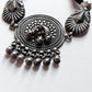 Antique Mandala Ghungroo Choker 925 Sterling Silver Necklace
