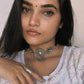 Antique Mandala Ghungroo Choker 925 Sterling Silver Necklace