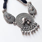 Antique Mandala Ghungroo Choker 925 Sterling Silver Necklace