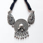 Antique Mandala Ghungroo Choker 925 Sterling Silver Necklace
