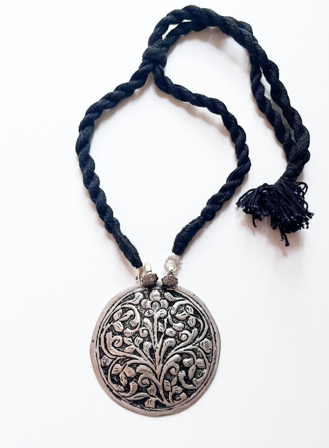 Gulbahar Chitai Antique Handcrafted Choker 925 Sterling Silver Necklace