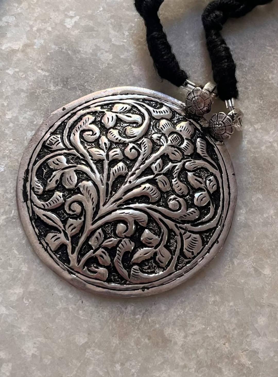 Gulbahar Chitai Antique Handcrafted Choker 925 Sterling Silver Necklace